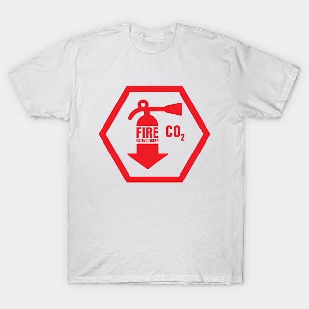 Fire Extinguisher Decal - Emergency T-Shirt by SHB-art